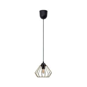 HEXE Csillár zsinóron CEED GOLD 1xE27/60W/230V átm. 17, 5 cm fekete/arany 0724 kép