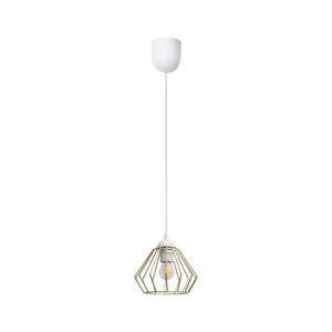 HEXE Csillár zsinóron CEED GOLD 1xE27/60W/230V átm. 17, 5 cm fehér/arany 0729 kép