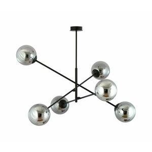 EMIBIG Csillár rúdon LINEAR 6xE14/10W/230V fekete/szürke 1167/6 kép