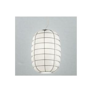 SIRU - Csillár zsinóron LANTERNA 1xE27/60W/230V átm. 32 cm fekete/fehér Velencei üveg MS438-030BLL kép