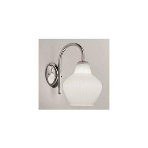 SIRU - Fali lámpa LONDON 1xE27/60W/230V fehér/fényezett króm Velencei üveg LB601-025BLL kép