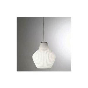 SIRU - Csillár zsinóron LONDON 1xE27/60W/230V fehér/fényezett króm Velencei üveg LS601-025BLL kép