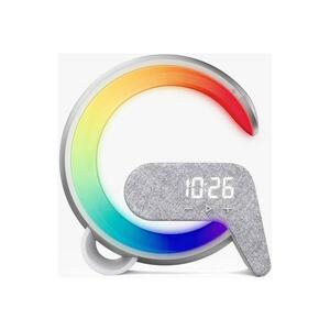 08987L-LED RGB Dimmelhető lámpa ébresztőórával és Qi töltéssel 30W/230V ezüst 08987L kép