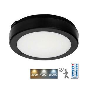 LED Fürdőszobai mennyezeti lámpa érzékelővel NAIROS LED/12W/230V IP65 fekete + távirányító KFN2X12WCZ kép
