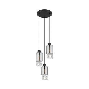 Globo 15799-3H - Csillár zsinóron BACKEY 3xE27/40W/230V átm. 25 cm fekete 15799-3H kép
