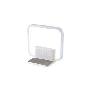 08994L - LED Dimmelhető asztali lámpa ébresztőórával és töltővel 18W/230V fehér 08994L kép