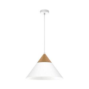 Csillár zsinóron SINGLE 1xE27/15W/230V fehér/bükkfa 463 kép
