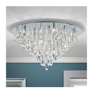 Orion DLU 2516/75-Kristály mennyezeti lámpa CELESTE 12xG9/40W/230V átm. 75 cm króm DLU 2516/75 chrom kép