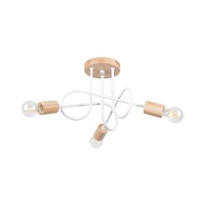SL.1474 - Felületre szerelhető csillár EMBER 3xE27/15W/230V fehér/bézs/bükkfa SL.1474 kép