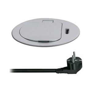 PP122C-PD20-Aljzatoszlop asztalokhoz 1x230V + USB-C PD ezüst PP122C-PD20 kép