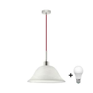 Eglo LED csillár kábelen 1xE27/60W/230V fehér/piros 1xEG32516+1xNSLA50010 kép