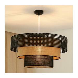 BRILAGI - DAKOTA LUNETA függeszték 1xE27/15W/230V, 60 cm, fekete/rattan 607858 kép