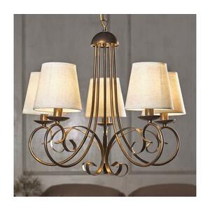 ONLI - Csillár láncon POMPEI 5xE14/6W/230V bronz 4885/5BP kép