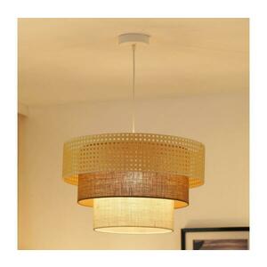 BRILAGI - CEDAR LUNETA rattan függeszték 1xE27/15W/230V, 45 cm, barna/krém 607902 kép