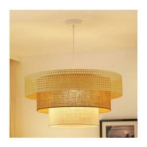 BRILAGI - CEDAR LUNETA rattan függeszték 1xE27/15W/230V, 60 cm, barna/krém 607933 kép