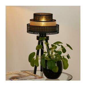 BRILAGI - Asztali lámpa DAKOTA LUNETA 1xE27/15W/230V fekete/rattan 607896 kép