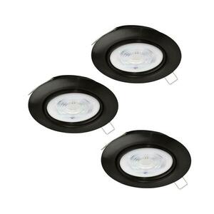 Eglo 901755 - KÉSZLET 3x LED Beépíthető lámpa FAVAZZINA 1xGU10/4W/230V fekete 901755 kép