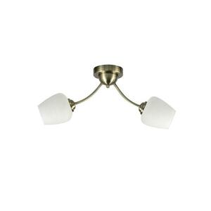 Felületre szerelhető csillár ZINA 2xE27/40W/230V réz/fehér 32-22578 kép