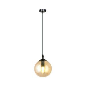 EMIBIG Csillár zsinóron COSMO 1xE14/10W/230V átm. 14 cm fekete/bézs 713/1 kép