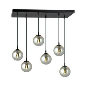 EMIBIG Csillár zsinóron COSMO 6xE14/10W/230V fekete/szürke 712/6 kép