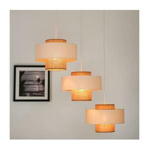 BRILAGI - Dallas 3xE27/15W/230V függeszték barna/krém/fehér 608800 kép
