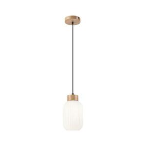 Csillár zsinóron HARMONY 1xE27/15W/230V átm. 14 cm fehér/tölgy LM - 1.258 / A kép