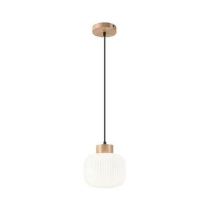 Csillár zsinóron HARMONY 1xE27/15W/230V átm. 20 cm fehér/tölgy LM - 1.258 / B kép