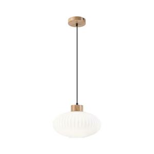 Csillár zsinóron HARMONY 1xE27/15W/230V átm. 30 cm fehér/tölgy LM - 1.258 / D kép