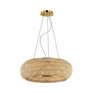 Ideal Lux - Kristály csillár zsinóron PASHA 10xE14/40W/230V átm. 55 cm arany 082257 kép
