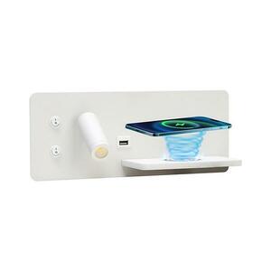 08285L-LED fali lámpa polccal, USB és vezeték nélküli töltővel, LED/3W/230 08285L kép