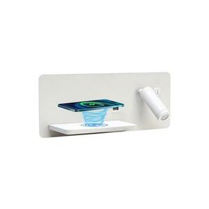 08286L-LED fali lámpa polccal, USB és vezeték nélküli töltővel, LED 3W/230 08286L kép