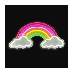 2Kids Toys - LED neon fali dekoráció LED/5W/USB, szivárvány felhőkkel 2D98106 kép