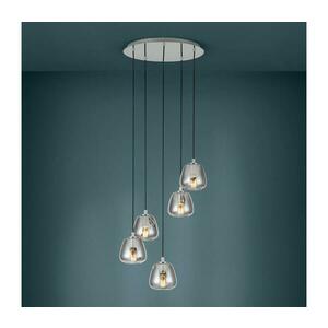 Eglo 39668 - Csillár zsinóron ALBARINO 5xE27/40W/230V füstös 39668 kép