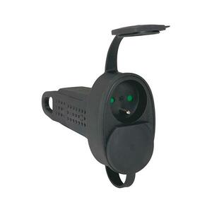 Legrand 50575 - Gumi konnektor vezeték nélkül 250V/16A 2X2P+T IP44 fekete 50575 kép