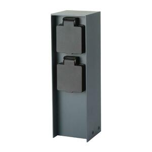 BRILAGI - Kültéri csatlakozós oszlop PILLAR 2Z SCHUKO 230V IP44 antracit BRI184 kép