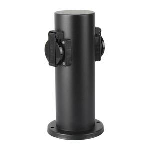 BRILAGI - Kültéri csatlakozós oszlop PILLAR 2Z SCHUKO 230V IP44 fekete BRI186 kép