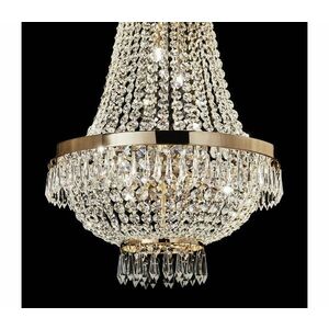 Ideal Lux - LED Kristály csillár láncon CAESAR 6xG9/3W/230V átm. 38 cm arany 114729 kép