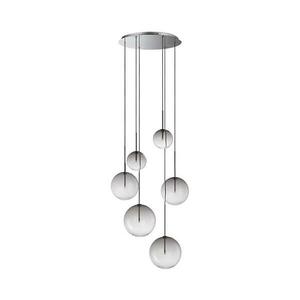 Ideal Lux - LED Csillár zsinóron EQUINOXE 6xG4/2W/230V átm. 65 cm króm/füstös 345413 kép