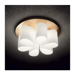 Ideal Lux - Mennyezeti lámpa DAISY 6xE27/52W/230V átm. 60 cm arany/fehér 247779 kép