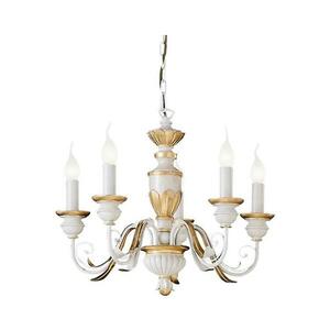 Ideal Lux - Csillár láncon FIRENZE 5xE14/40W/230V átm. 55 cm fehér/arany kép