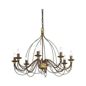 Ideal Lux - Csillár láncon CORTE 8xE14/40W/230V átm. 80 cm réz 057194 kép