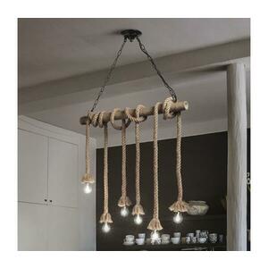 Ideal Lux - Csillár zsinóron CANAPA 6xE27/15W/230V barna 134826 kép