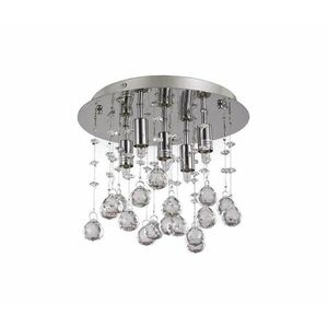 Ideal Lux-LED Kristály mennyezeti lámpa MOONLIGHT 5xG9/3W/230V átm. 26 cm fényezett króm 094649 kép