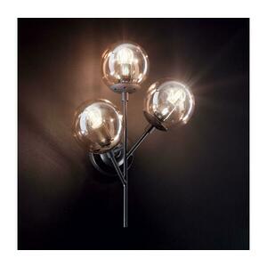 Ideal Lux - Fali lámpa KEPLER 3xE27/42W/230V fekete/füstös 187006 kép