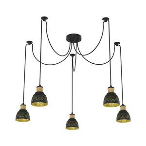 Prezent - Csillár zsinóron MESCALA 5xE14/40W/230V pók fekete kép