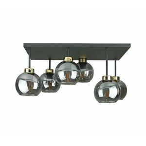 Keter Lighting Felületre szerelhető csillár NESSA 6xE27/60W/230V fekete/arany/füstös fekete 2927 kép