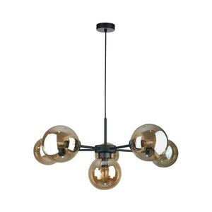 Keter Lighting Csillár zsinóron KALIOPE II 6xE14/50W/230V fekete/füstös bézs 2919 kép