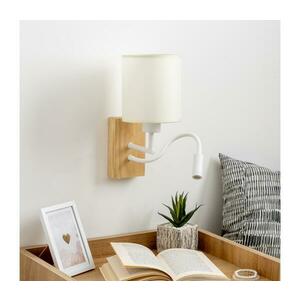 BRILAGI - LED Rugalmas fali lámpa NUBILA WOOD 1xE27/25W/230V + LED/3W tölgy/fehér/krémes BRI130 kép
