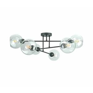 Keter Lighting Csillár rúdon VASCO 6xE27/60W/230V fekete/átlátszó 1944 kép