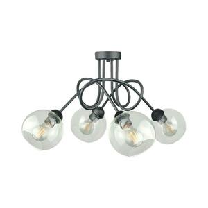 Keter Lighting Felületre szerelhető csillár EVIE 4xE27/60W/230V antracit/átlátszó 2797 kép